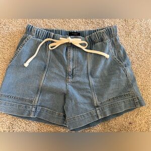Banana Republic Light Blue Jean Shorts with White Drawstring
